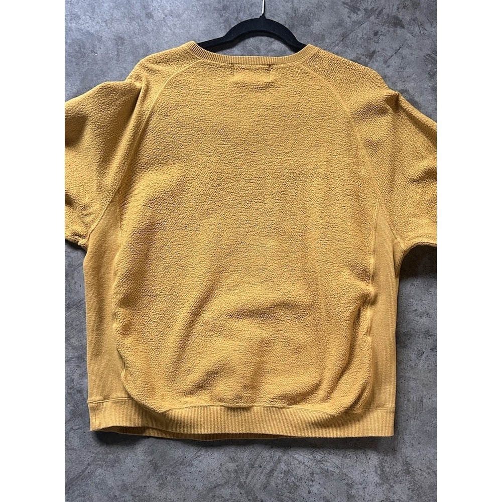 Emotionally Unavailable Crew Sweatshirt Medium Cream French Terry Mustard - Picture 4 of 12